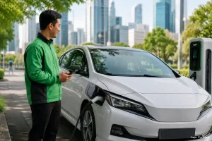 Penyewaan Taksi Online Mobil Listrik Kian Prospektif di Indonesia