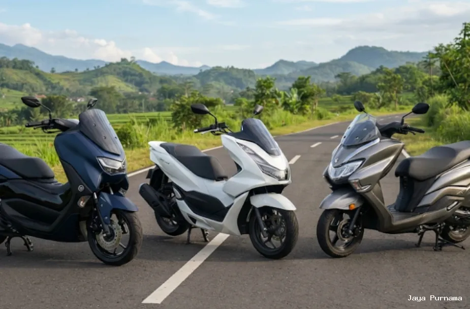 NMAX 155 vs PCX 160 vs Burgman 150, Ini Perbedaannya