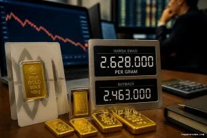 Harga Emas Antam 21 September 2026 Turun Rp10.000, Spread Capai Rp165.000