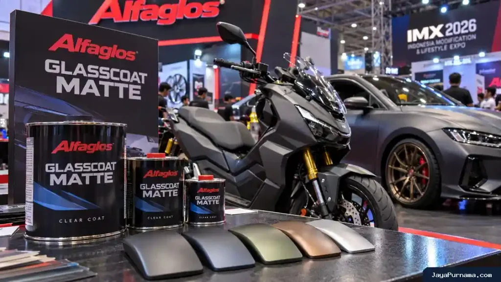 Alfaglos Glasscoat Matte Hadir di IMX 2026, Dukung Tren Cat Doff untuk Mobil dan Motor
