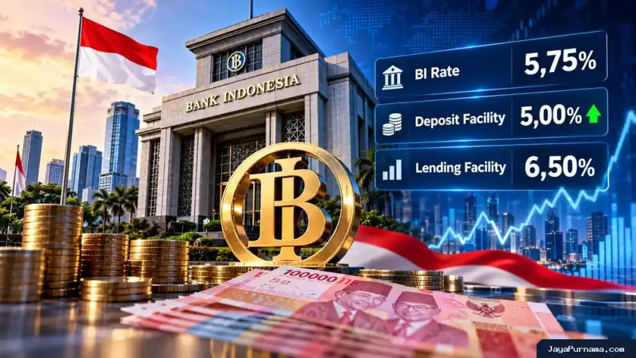 BI Rate Tetap 5,75%, BI Naikkan Deposit Facility Jadi 5%