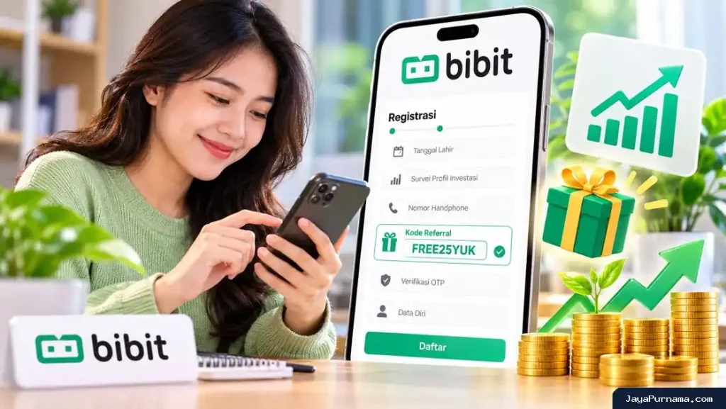 Cara Daftar Bibit dan Klaim Kode Referral FREE25YUK untuk Pengguna Baru