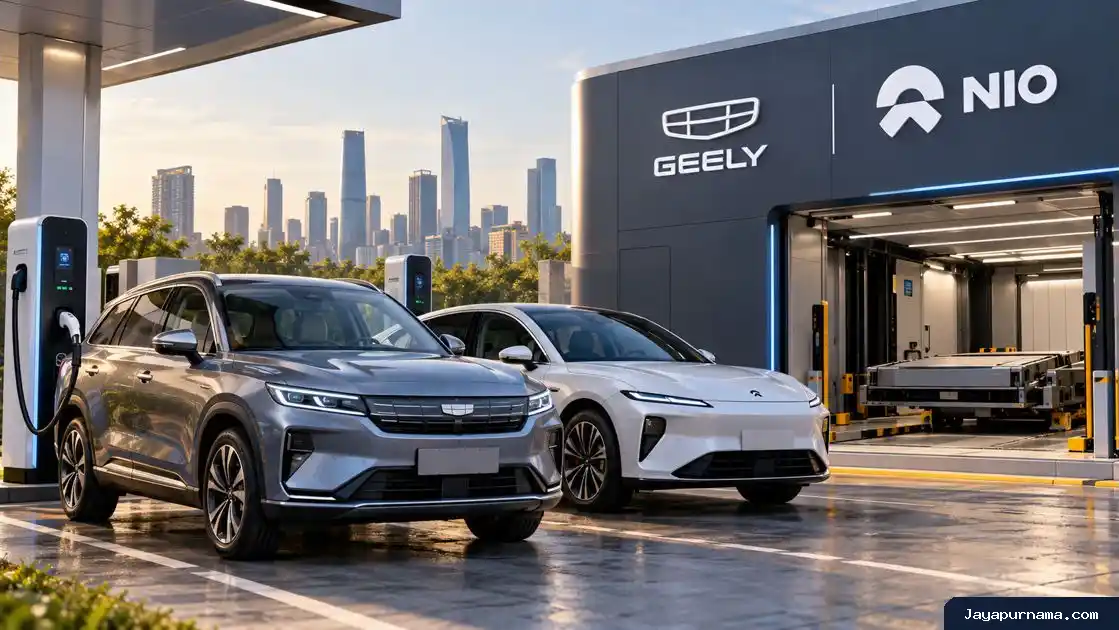 Geely dan NIO Perkuat Kemitraan Battery Swapping dengan Investasi Rp1,7 Triliun