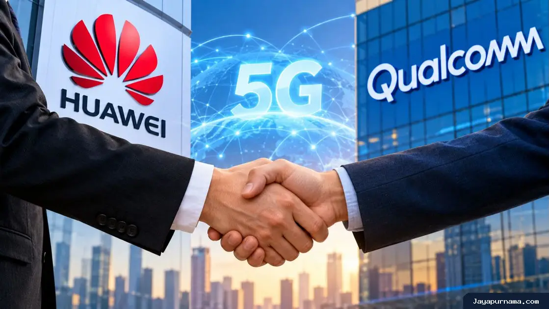 Huawei dan Qualcomm Sepakat Lisensi Paten 5G, AI, dan Jaringan