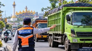 Kendaraan Angkutan Barang di Bandarlampung Dibatasi Jalur dan Waktu Operasional