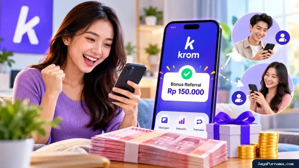 Kode Referral Krom Bank JAYA9324: Bonus hingga Rp150.000, Ini Syaratnya