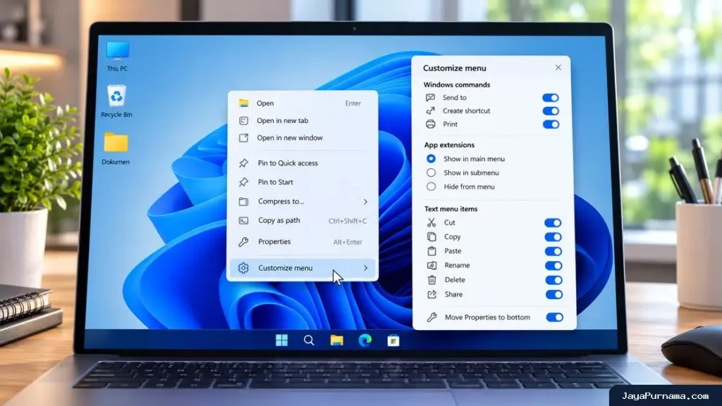 Microsoft Uji Context Menu Baru Windows 11 yang Bisa Dikustomisasi