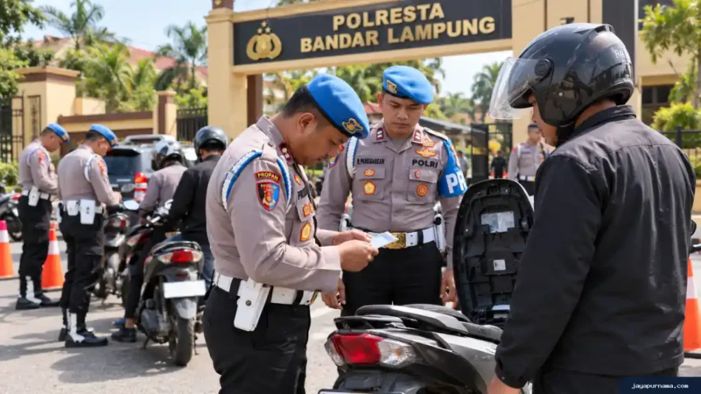 Propam Polresta Bandar Lampung Sidak Kendaraan Jelang Operasi Patuh
