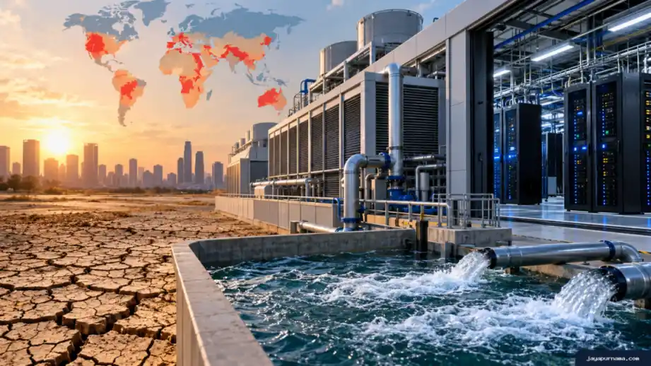 Seperempat Data Center Dunia Terancam Krisis Air