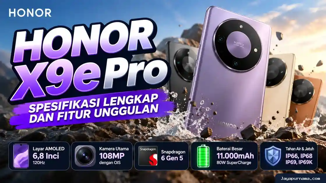 Spesifikasi HONOR X9e Pro: Layar AMOLED 6,8 Inci dan Baterai 11.000mAh