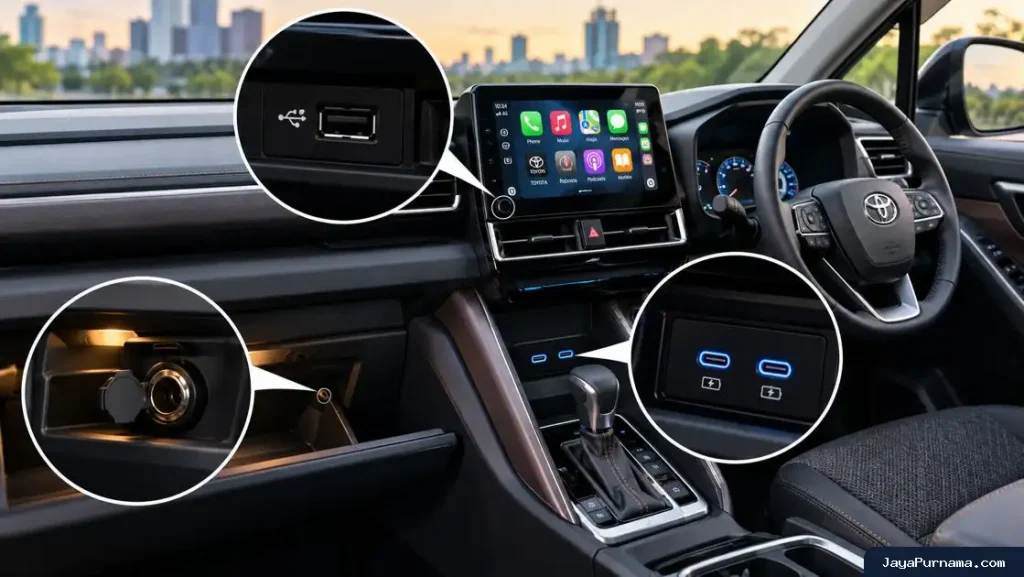 Toyota Innova Zenix G Hybrid Punya Banyak Port Pengisian Daya