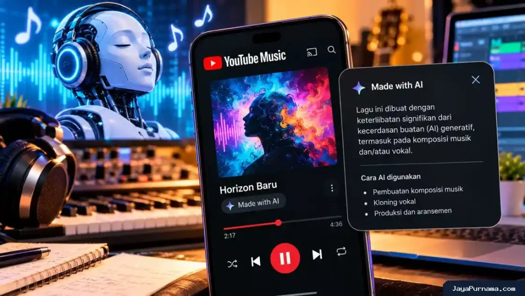 YouTube Music Hadirkan Label Made with AI untuk Lagu Buatan Kecerdasan Buatan